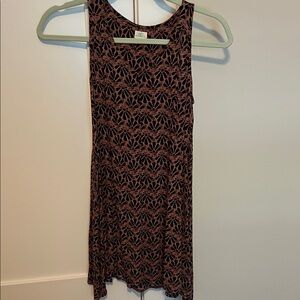 O'Neill Black and Brown Lace Mini Dress